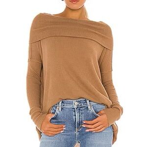 Free People We The Free Juicy Long Sleeve Top Vintage Bronze Size Large